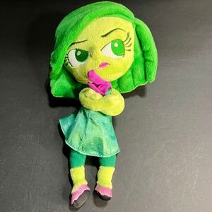 Disney Pixar 10" Disgust Plush Inside Out Green Excellent Movie Toy L61303